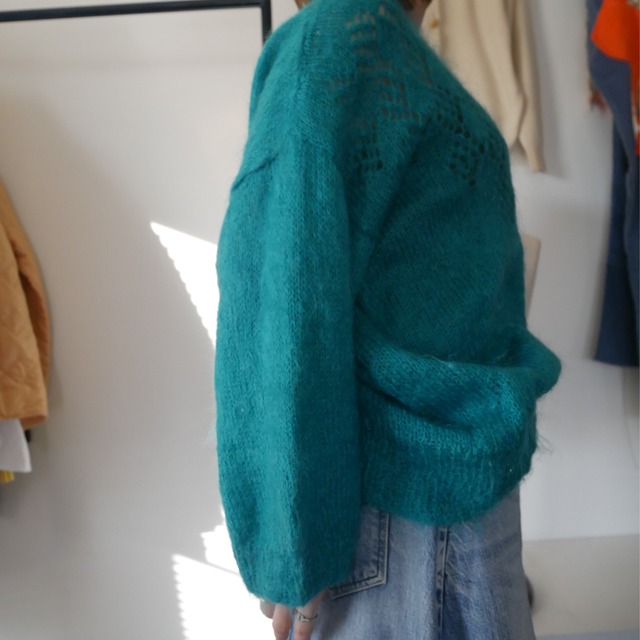 Turquoise sukahi knit