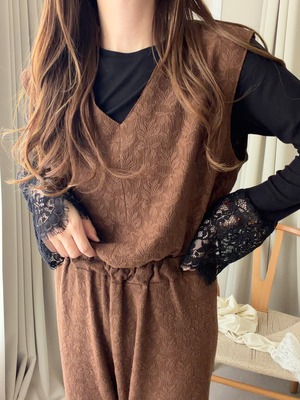 【ORIGINAL】sheer vest （即納 mom）