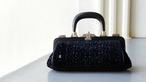 美品 オールドロベルタ ☆ ロゴ柄 ベロア バゴンギ ハンドバッグ 