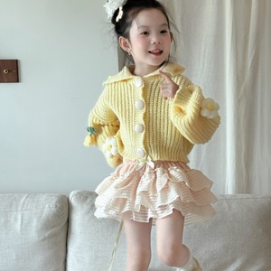 秋立体フラワー ショーカーディガン