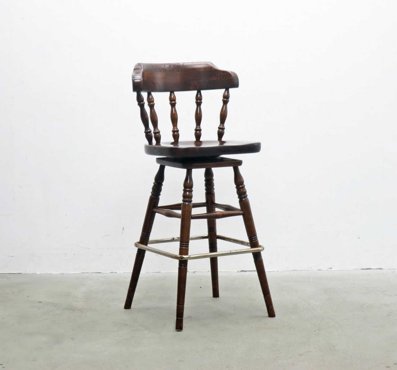 ETHAN ALLEN イーセン アーレン クラシカル カンターチェア ハイチェア ウィンザー 回転 カントリー アメリカ ヴィンテージ 1 PIT09076