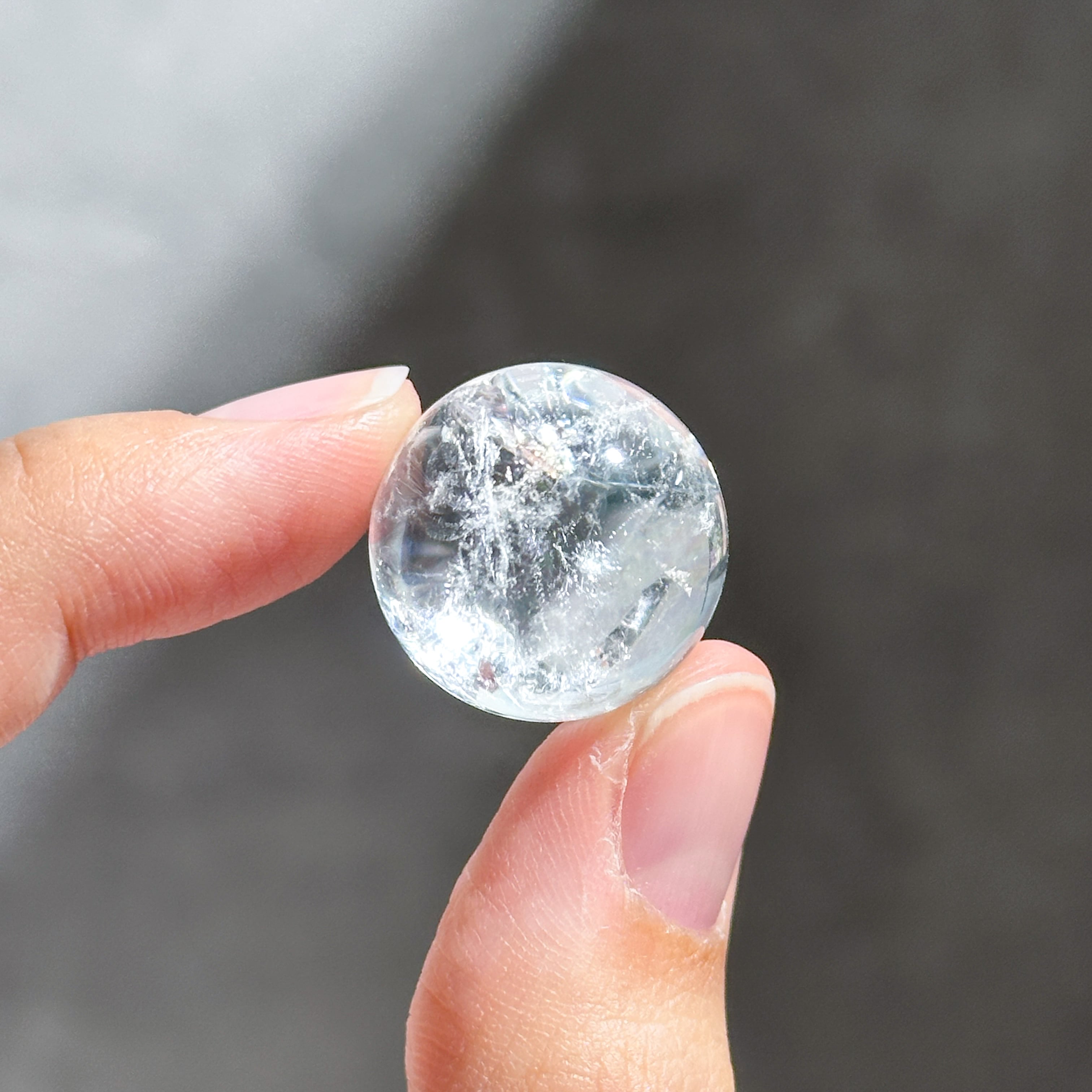 クリア(クラック)クォーツ スフィア 3個 set01◇ Clear Quartz