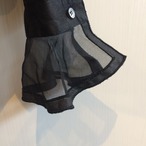 70s linen ruffle collar blouse