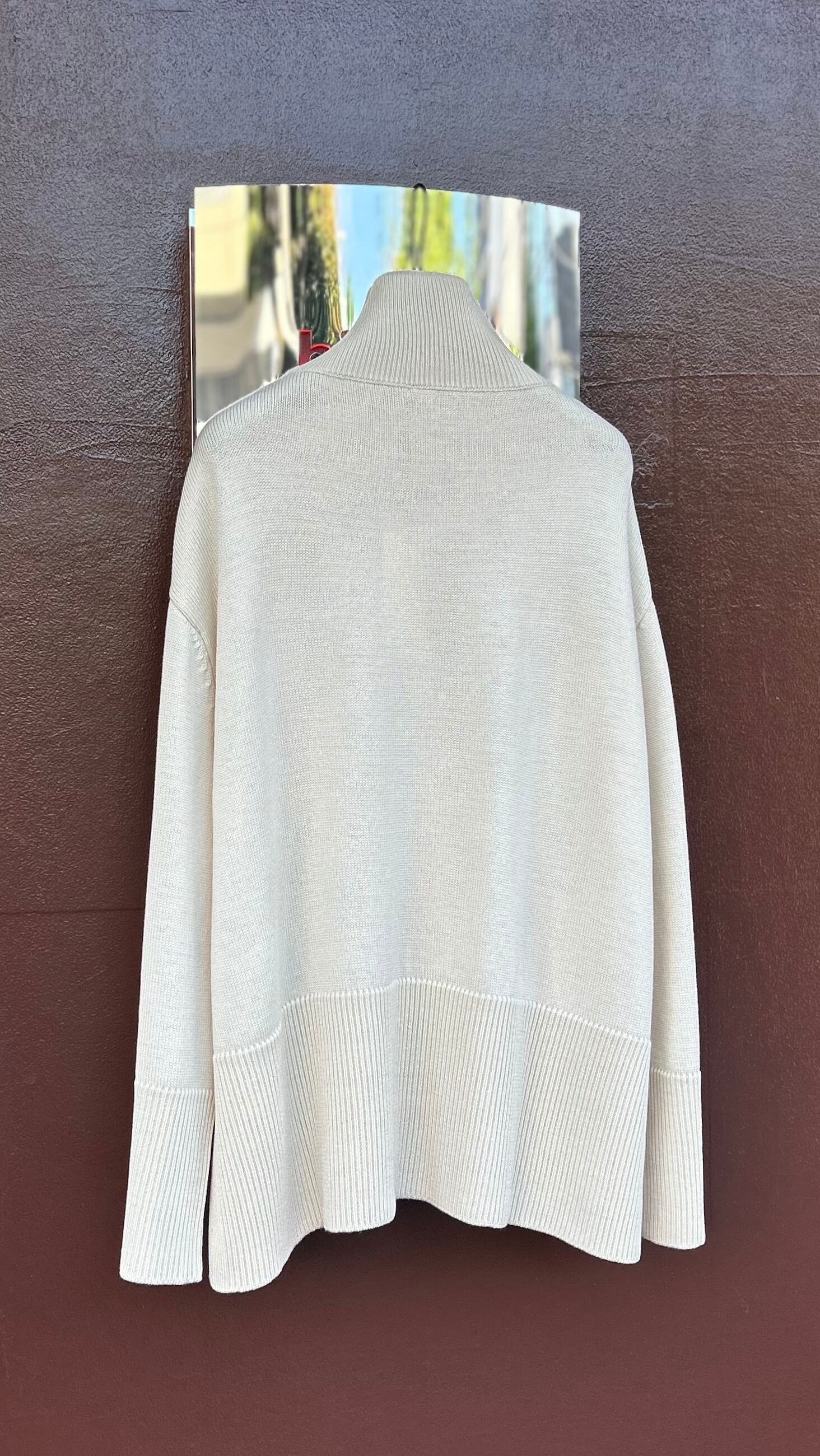 ROBERTO COLLINA -Dolcevita con spacchi- :AVORIO