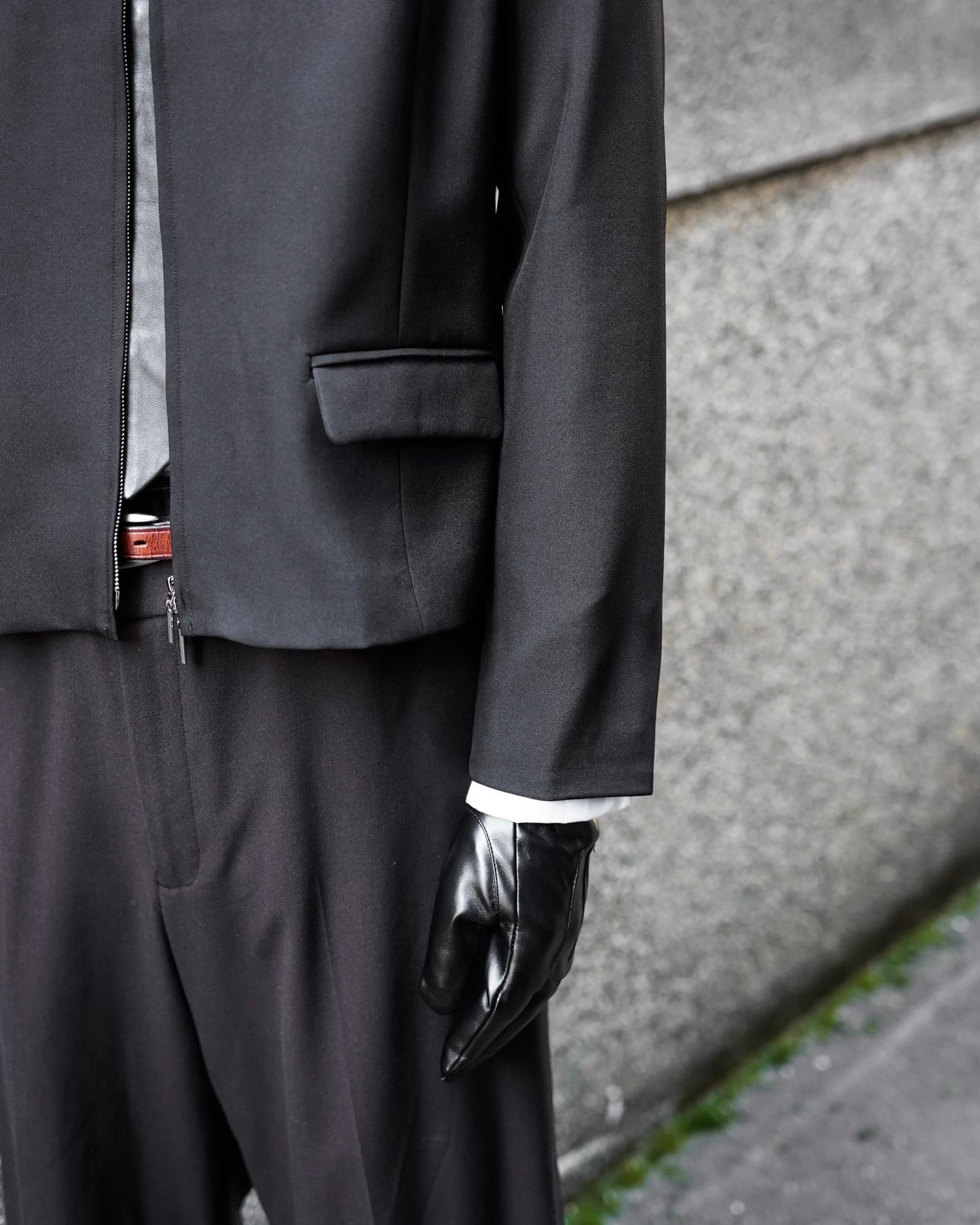 Hype-24 double zip drizzler jacket / black | Hype
