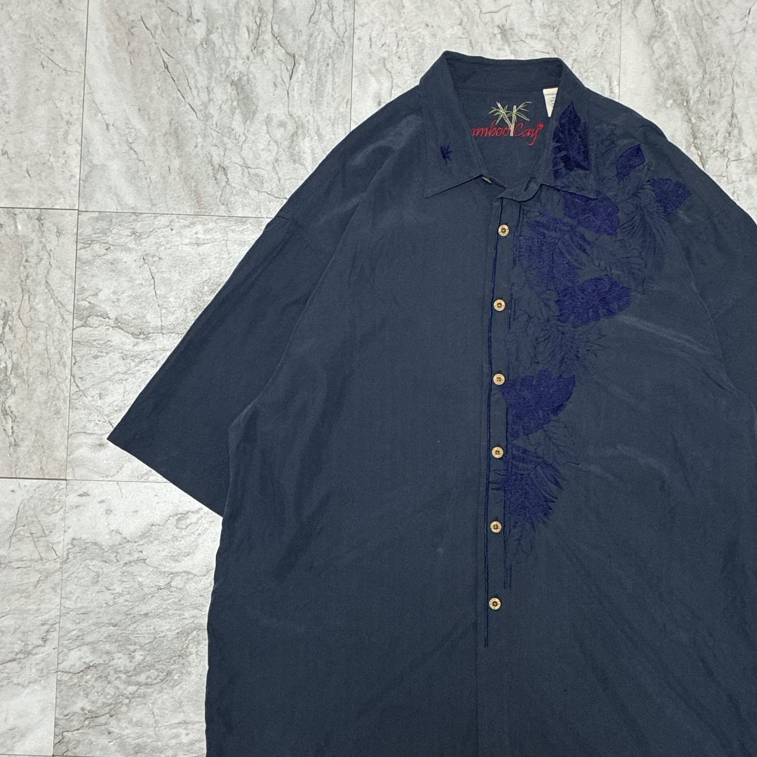 Karl Helmut カールヘルム キューピー柄 半袖 オープンカラーシャツ