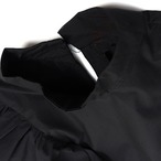 Ruffled bell sleeve high neck long shirt(ME002)