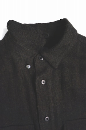 Linen Wool Herringbone L/S Shirt