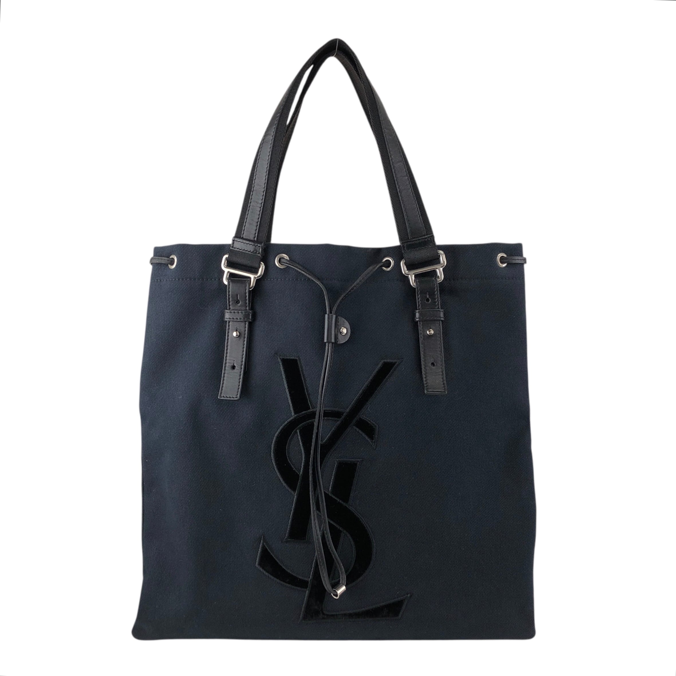 ヴィンテージ☆イヴサンローラン☆トートバッグ☆2way☆インナーバッグ☆革☆黒！ Yves Saint Laurent イヴ・サンローラン ハンドバッグ ブラック YSL