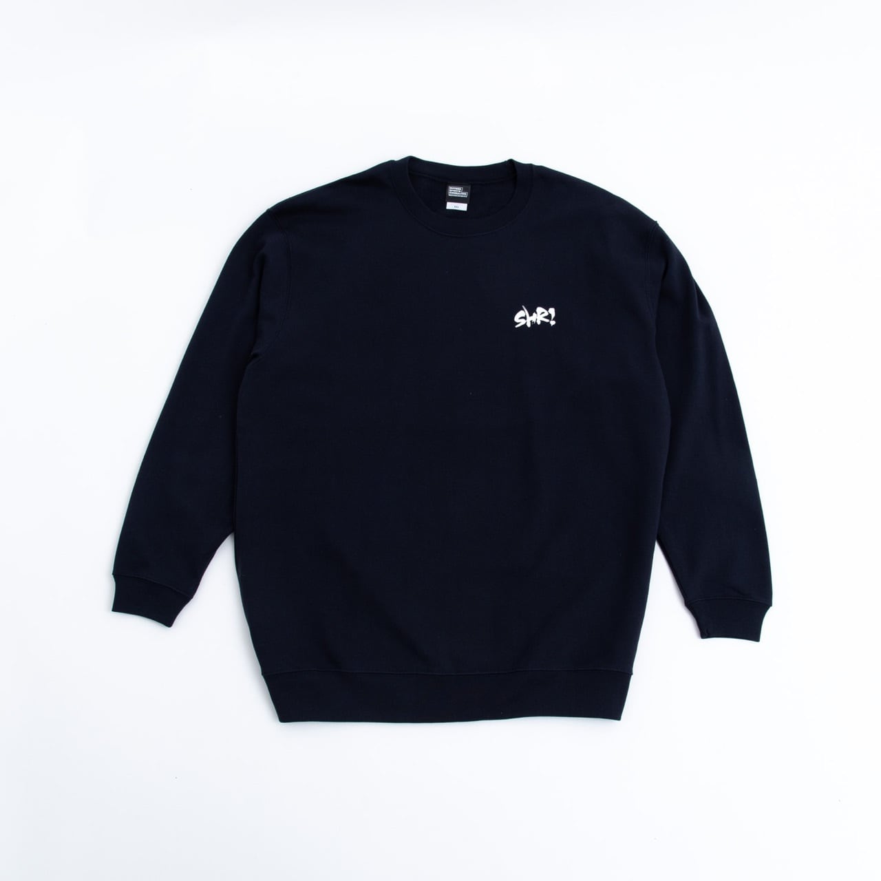 SHR! LOGO CREWNECK SWEATSHIRT (NAVY/WHITE) | 裏パイルスウェットシャツ(ネイビー/ホワイト)