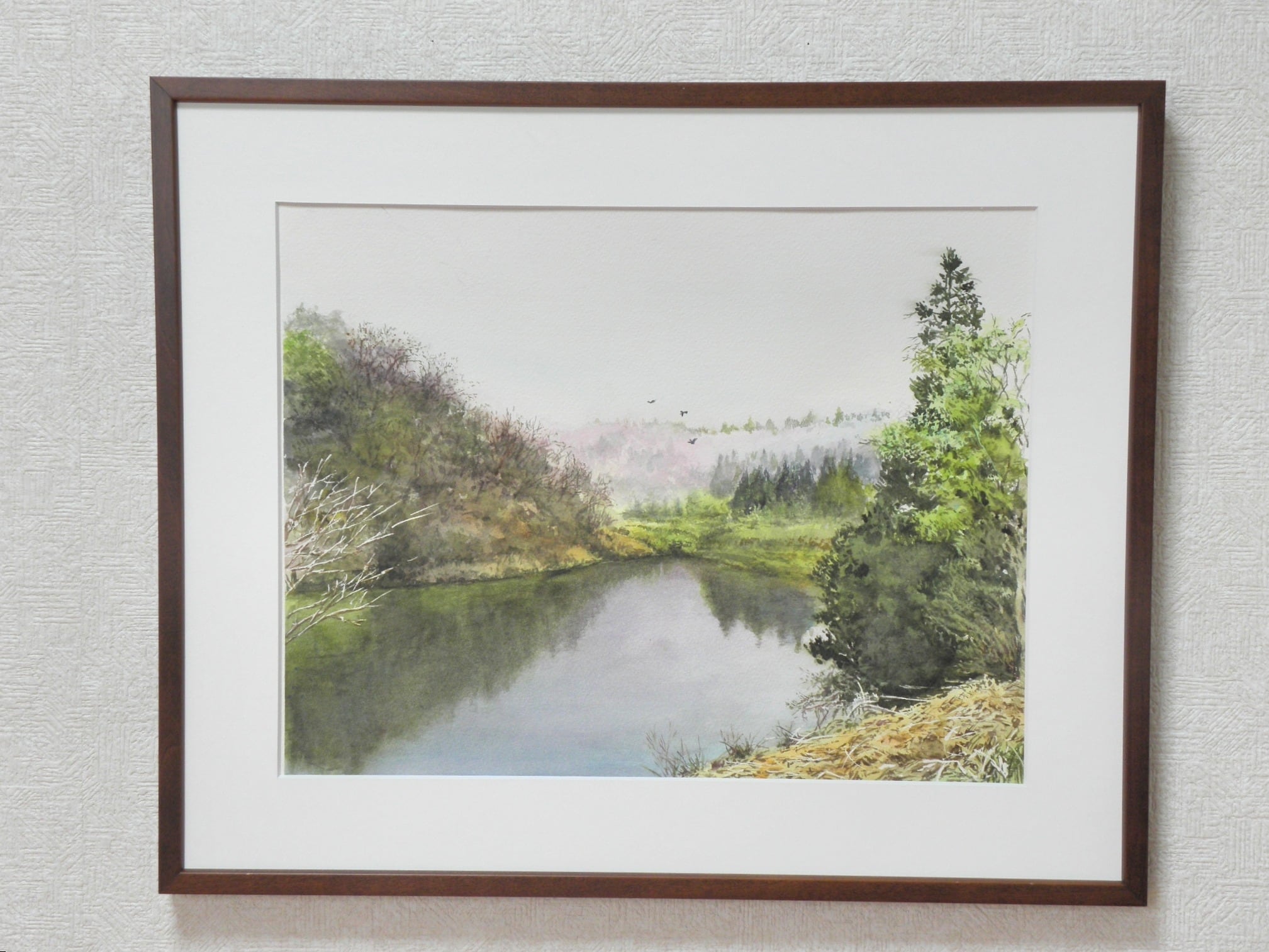 Halloween party】アクリル画 F6 風景画 絵画 藤が輝く夜】アクリル画