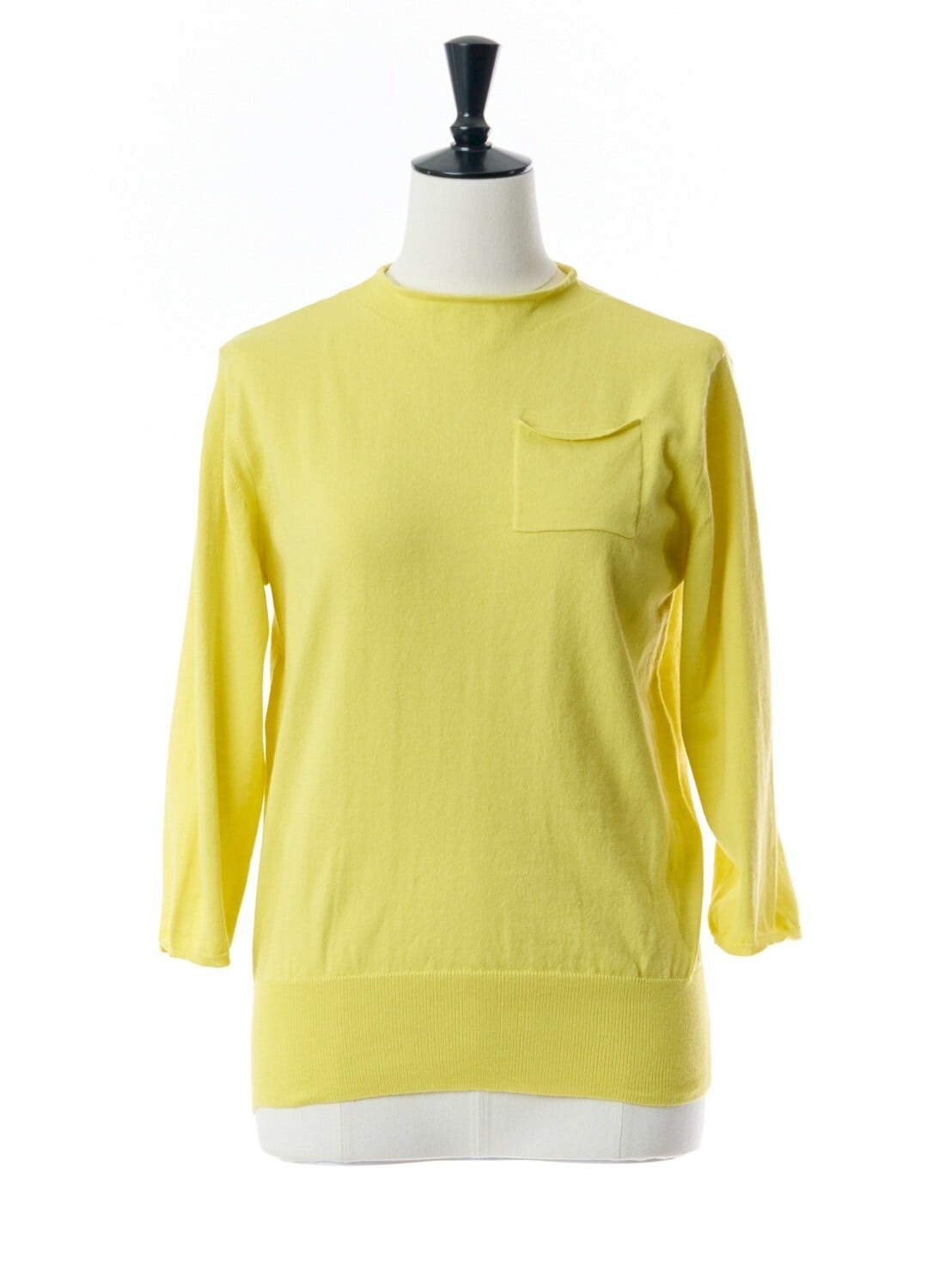 クルーネックポケットニット(イエロー)