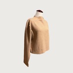 ロングスリーブが特徴！キレイに魅せるトップス ボトルネックカットソー｜ベージュ｜サムネイル3