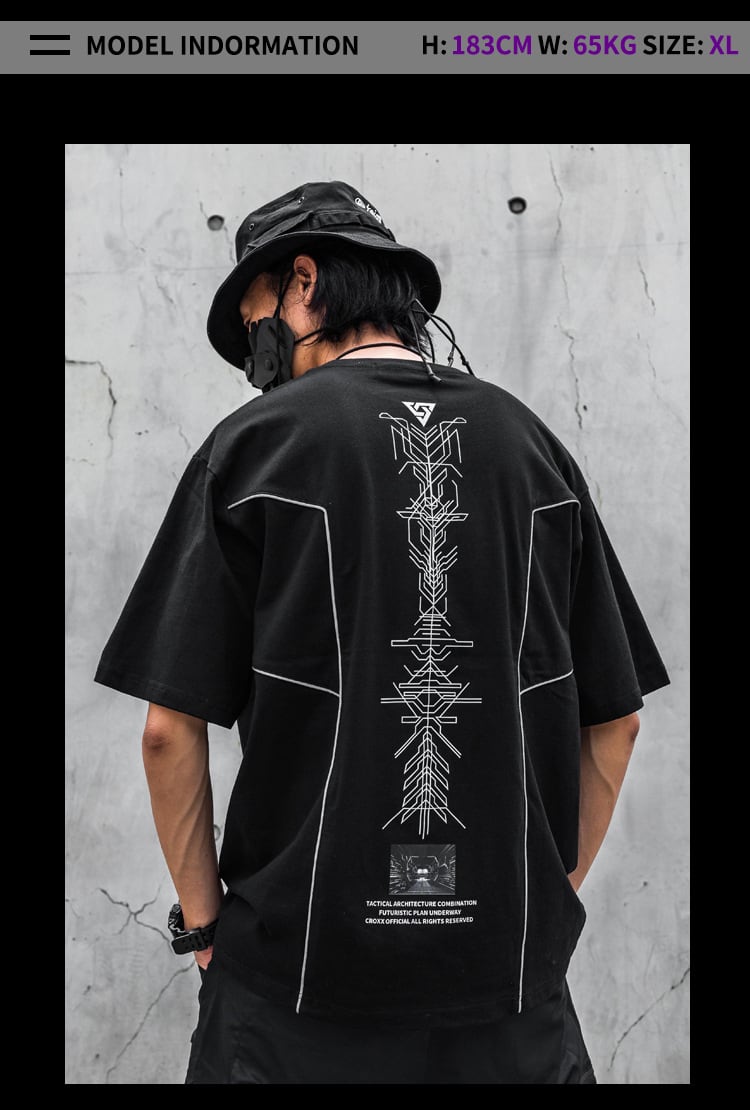 リフレクターグラフィックプリントTシャツ | テックウェア専門店 AHAMKARA