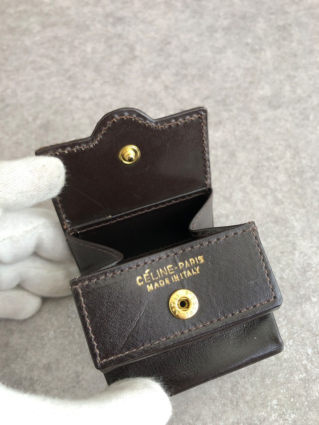 CELINE セリーヌ コインケース ブラウン 馬車 ホースキャリッジ レザー vintage ヴィンテージ オールド wpdygg