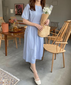 《即納商品》simon ribbon onepiece (ivory / pink / mint / blue)