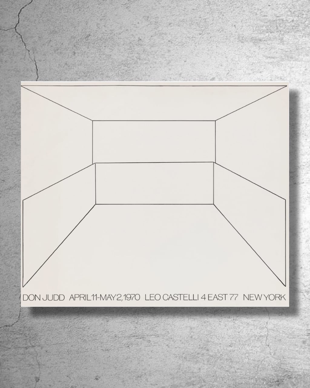 【再入荷/入手困難品】現代美術家『ドナルド・ジャッドDonald Judd』展覧会ポスター