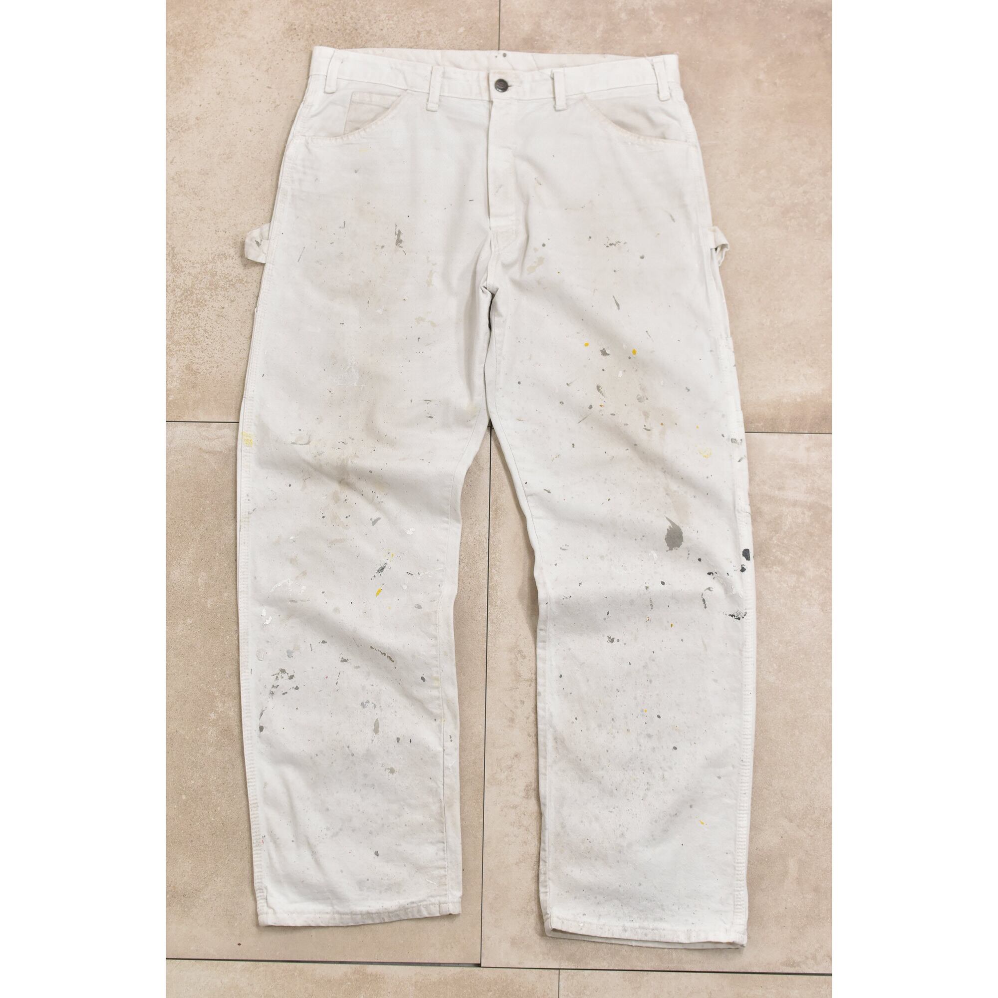 パンツ 00s Dickies Painter Pants 00s Dickies dirty design white denim painter pants | 古着屋