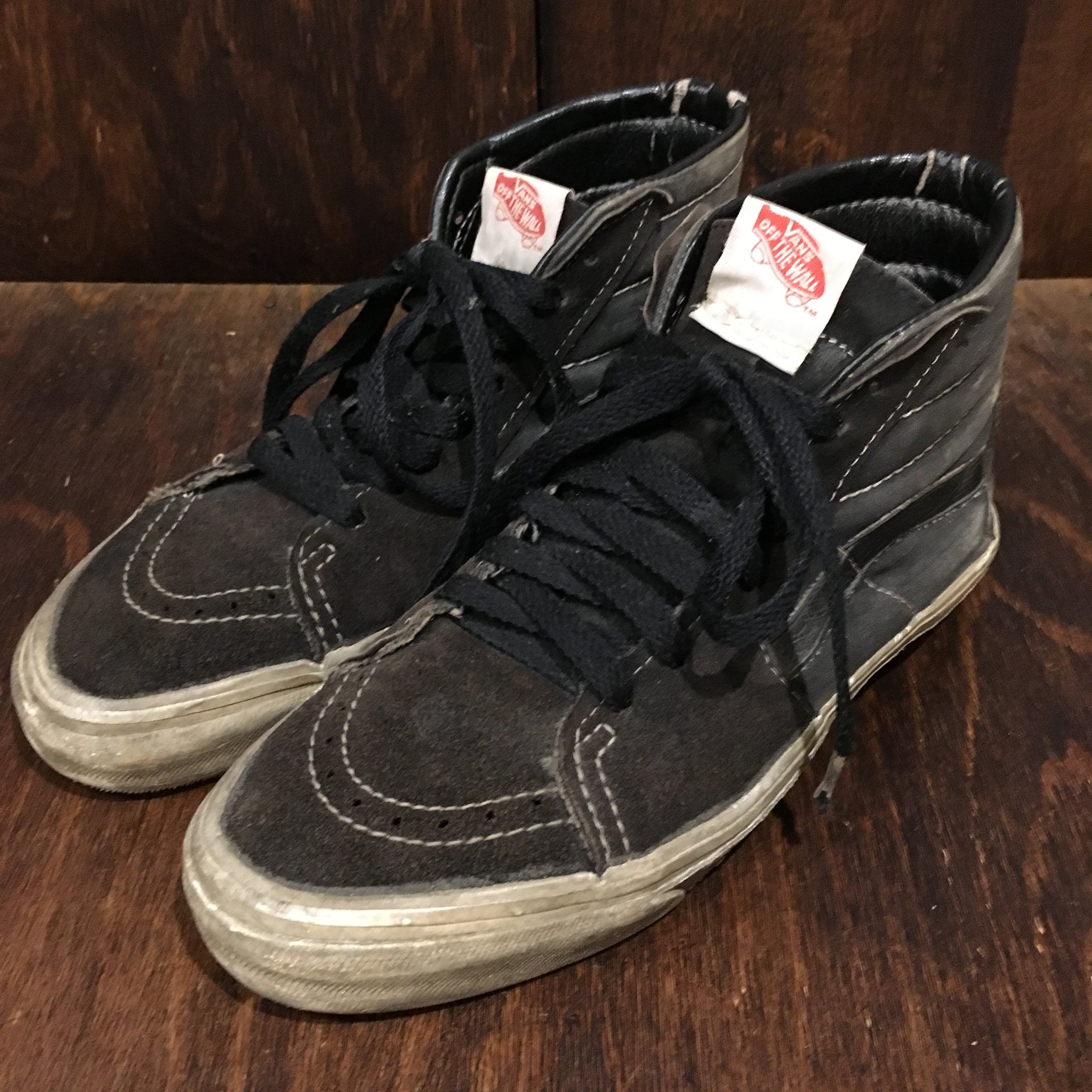 【DEADSTOCK】80's USA製VANSエンジ色スウェード