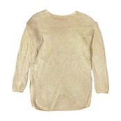 yoshie inaba ヨシエイナバ 和紙&シルク かぎ編み ロング丈 長袖セーター 9/アイボリー/軽量