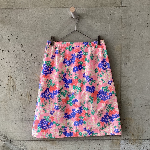 Pink floral skirt