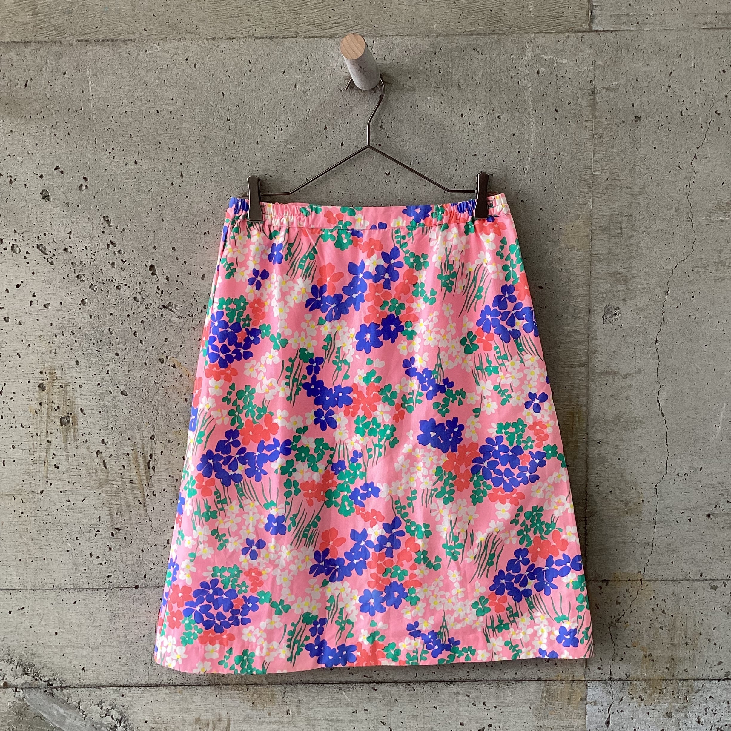 Pink floral skirt