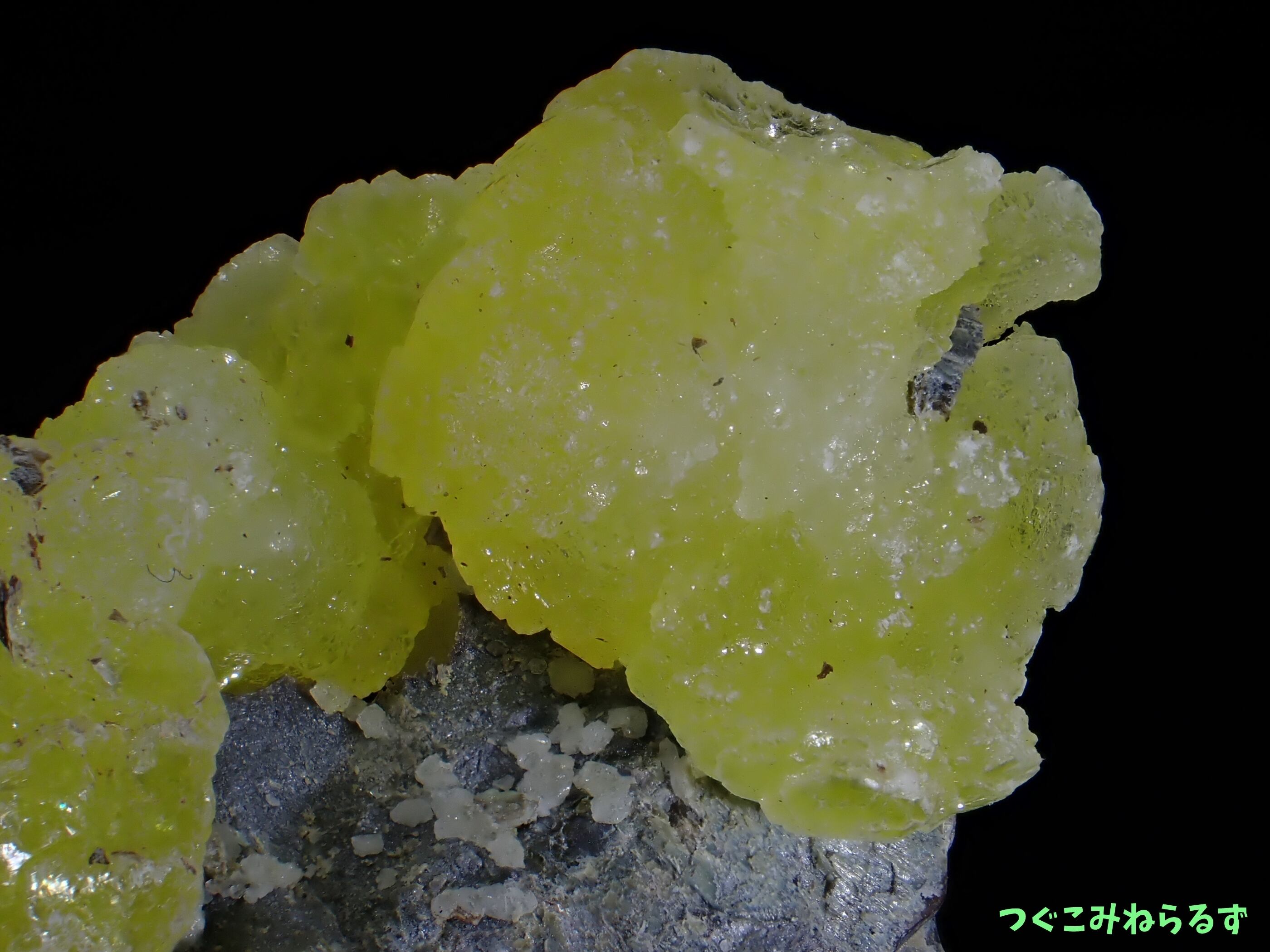 イエローブルーサイト原石鉱物天然石水滑石ブルーサイト標本