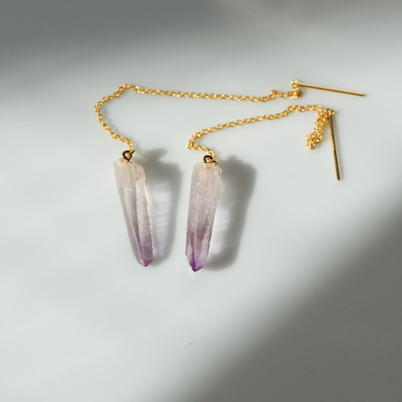 ベラクルス産アメシスト (アメジスト) 鉱物原石 14kgf チェーンピアス