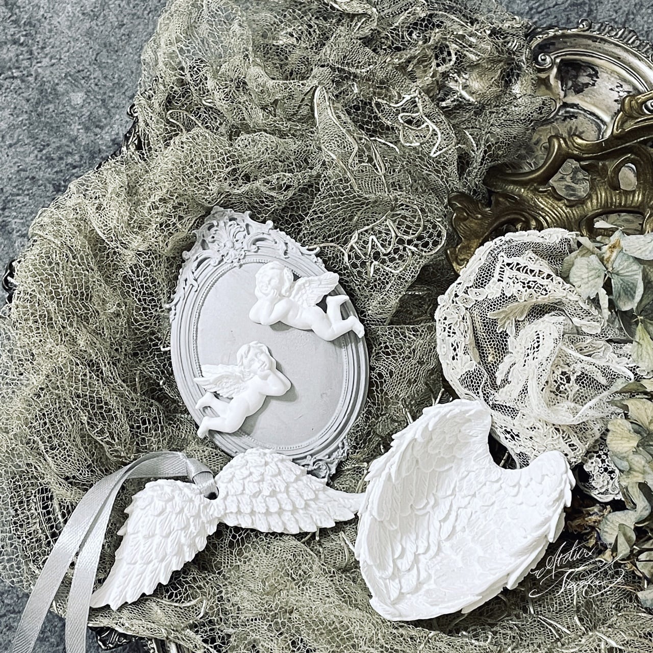 天使の翼 オーナメント シリコンモールド | シリコンモールド・クレイ