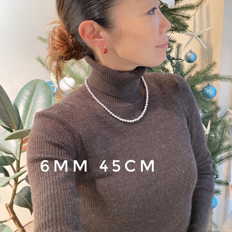 ナバホパール ネックレス 丸玉 6mm 45cm 《Indian Jewelry ナバホパール ネックレス 丸玉 6mm 45cm 《Indian Jewelry