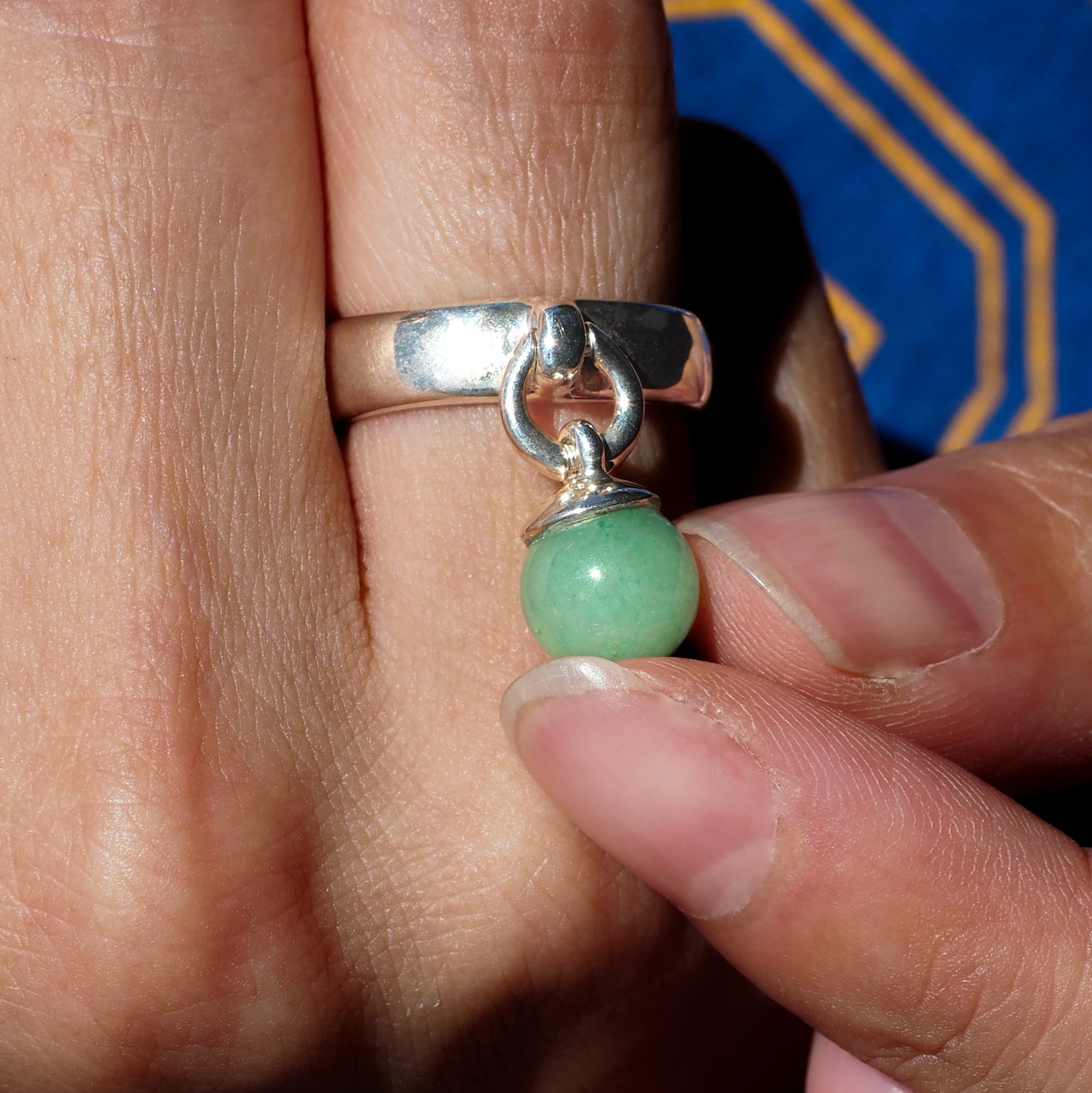 90s Tiffany & Co. Jade Door knocker Ring
