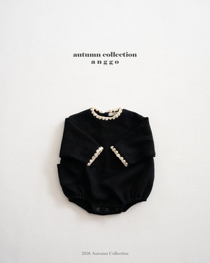 【anggo】ラテロンパース ブラック 60〜80cm
