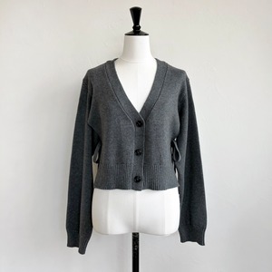 〈SELECT〉サイドリボンニットカーディガン P66112KRA