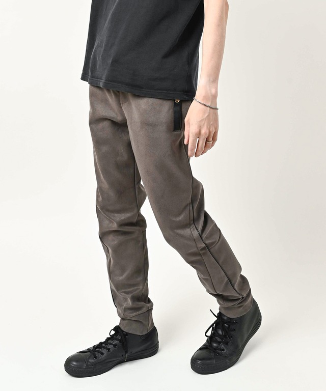 MMMM Suede-finish Ponte Jogger Pants (GRY) 28010M26