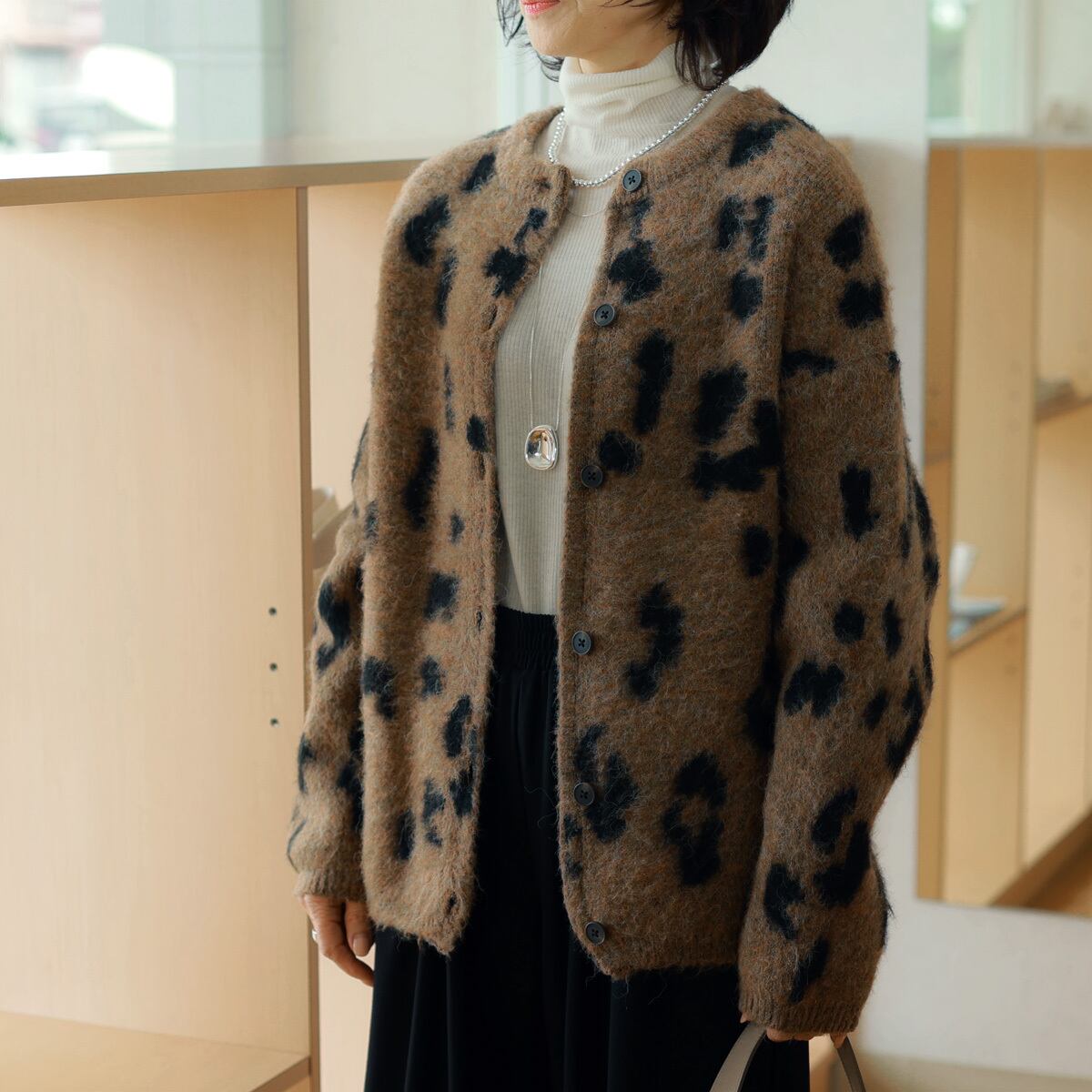 Boutique Ordinary (ブティーク オーディナリー) ダブルジャガード 2FACE カーディガン