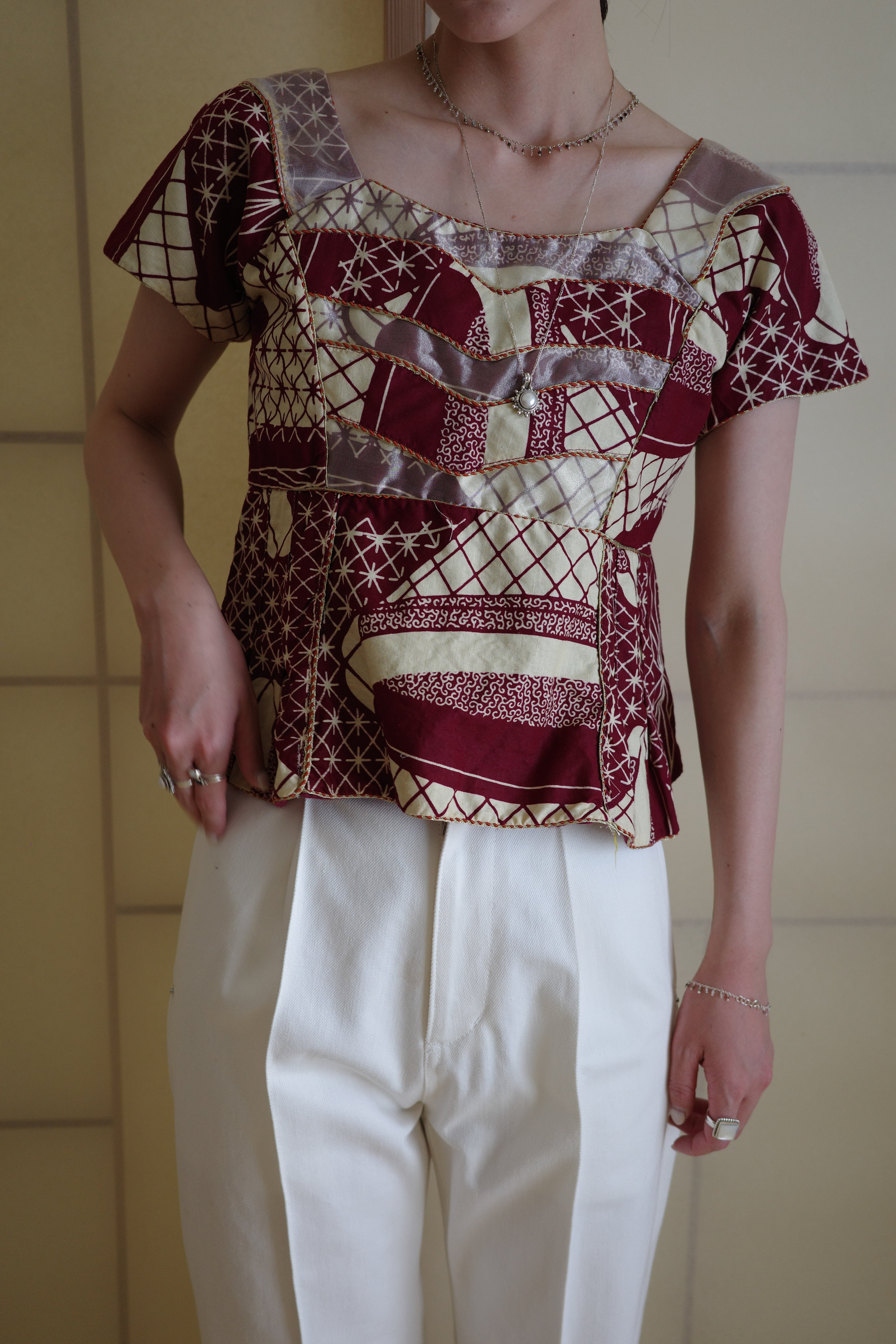 1980-90s African print top