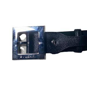 BVLGARI square buckle double face leather belt