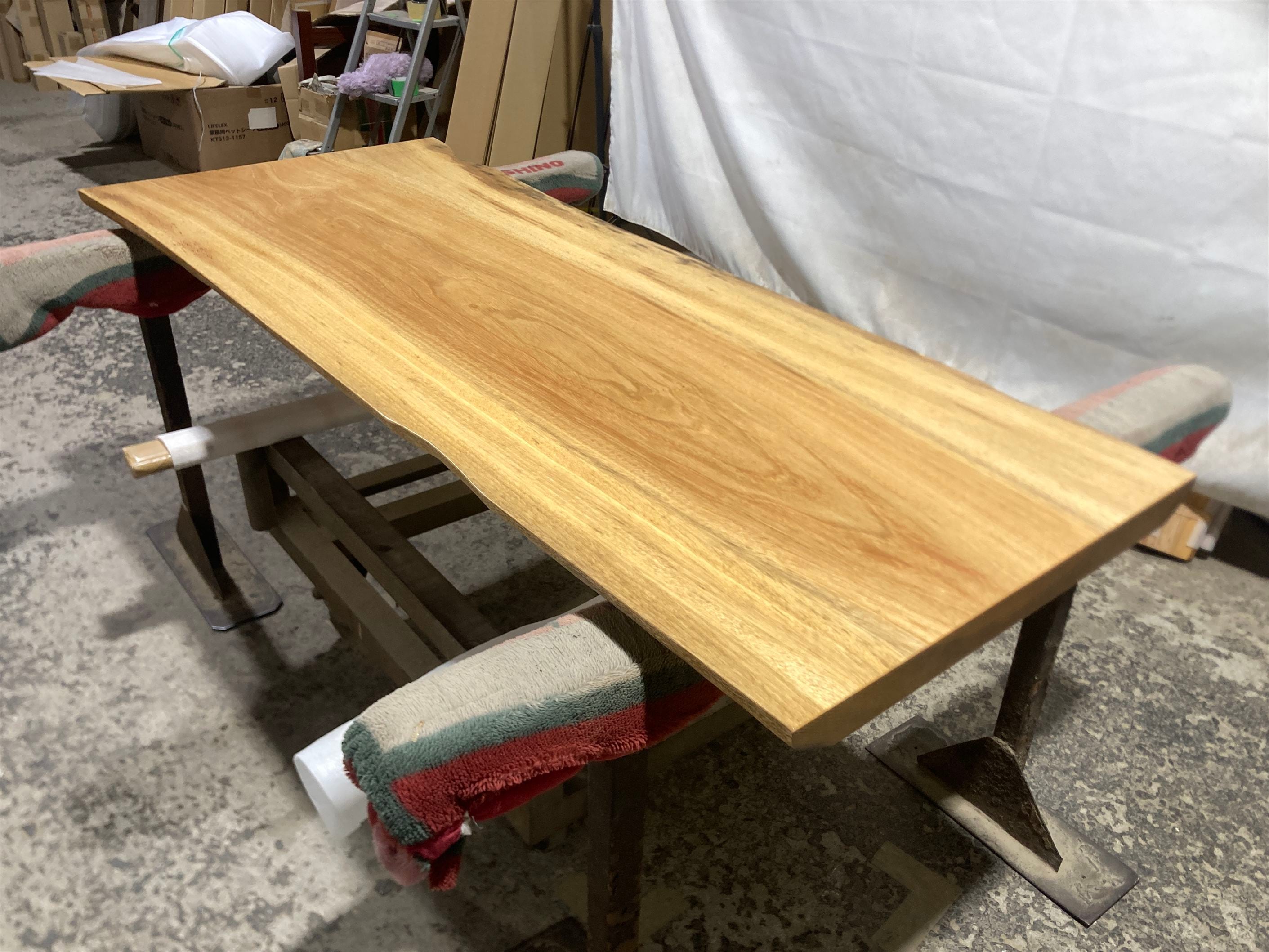 ニレケヤキ9306 欅 一枚板無垢 乾燥材 1600x600-490x48mm カウンター