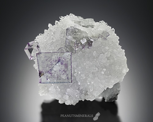 フローライト / クォーツ【Fluorite on Quartz】中国産