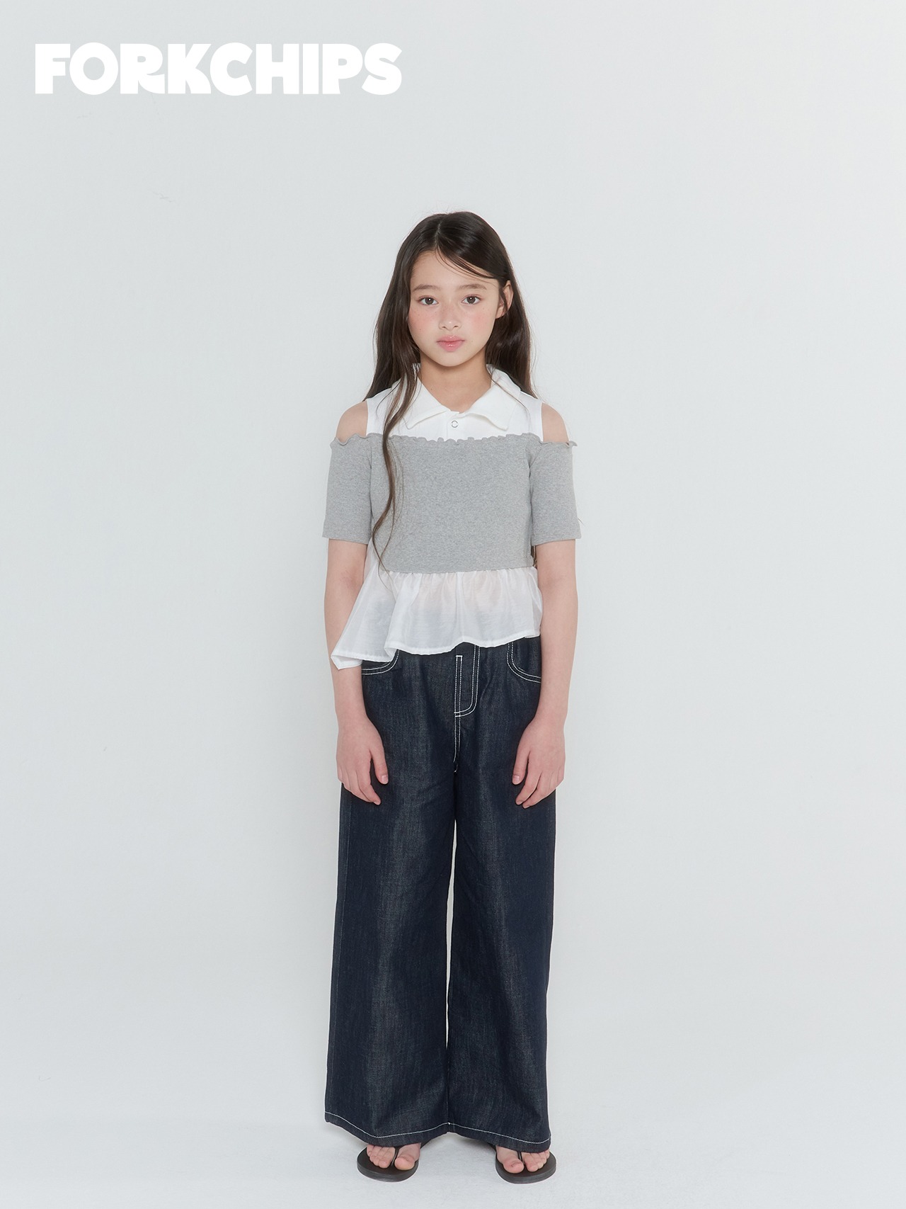 [FORKCHIPS] Paper Shoulder T-shirt / [포크칩스] 페이퍼숄더티셔츠