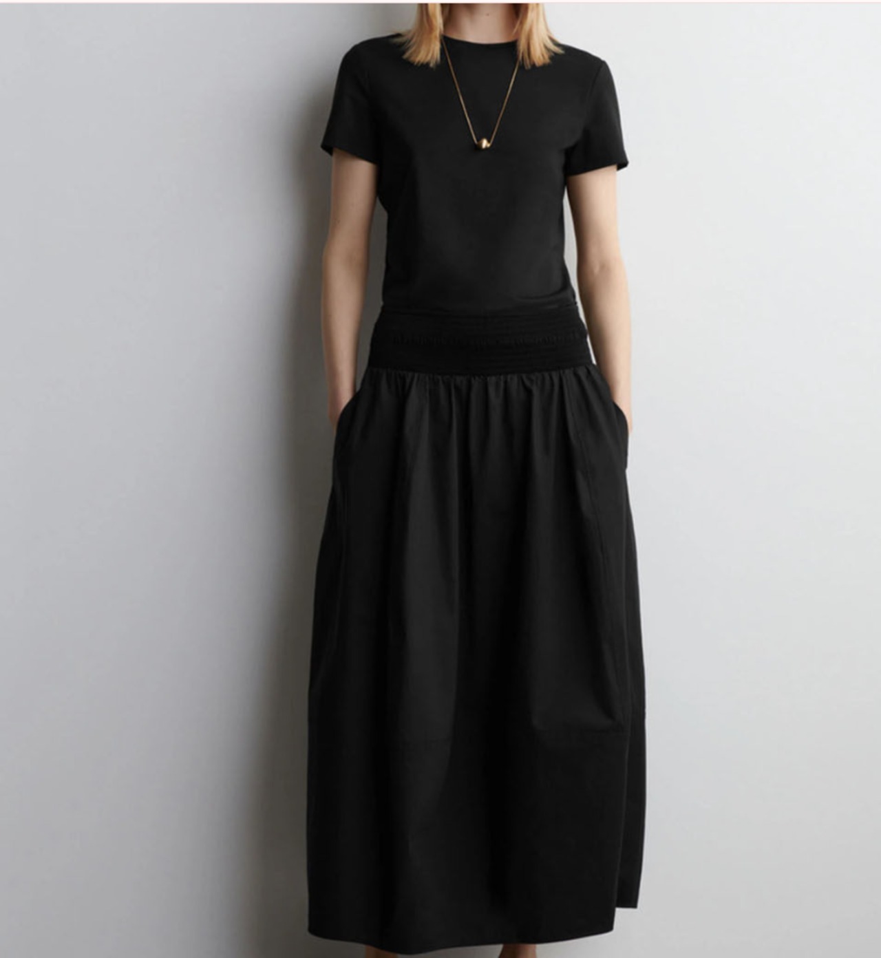 シンプル ゴムウエストスカート