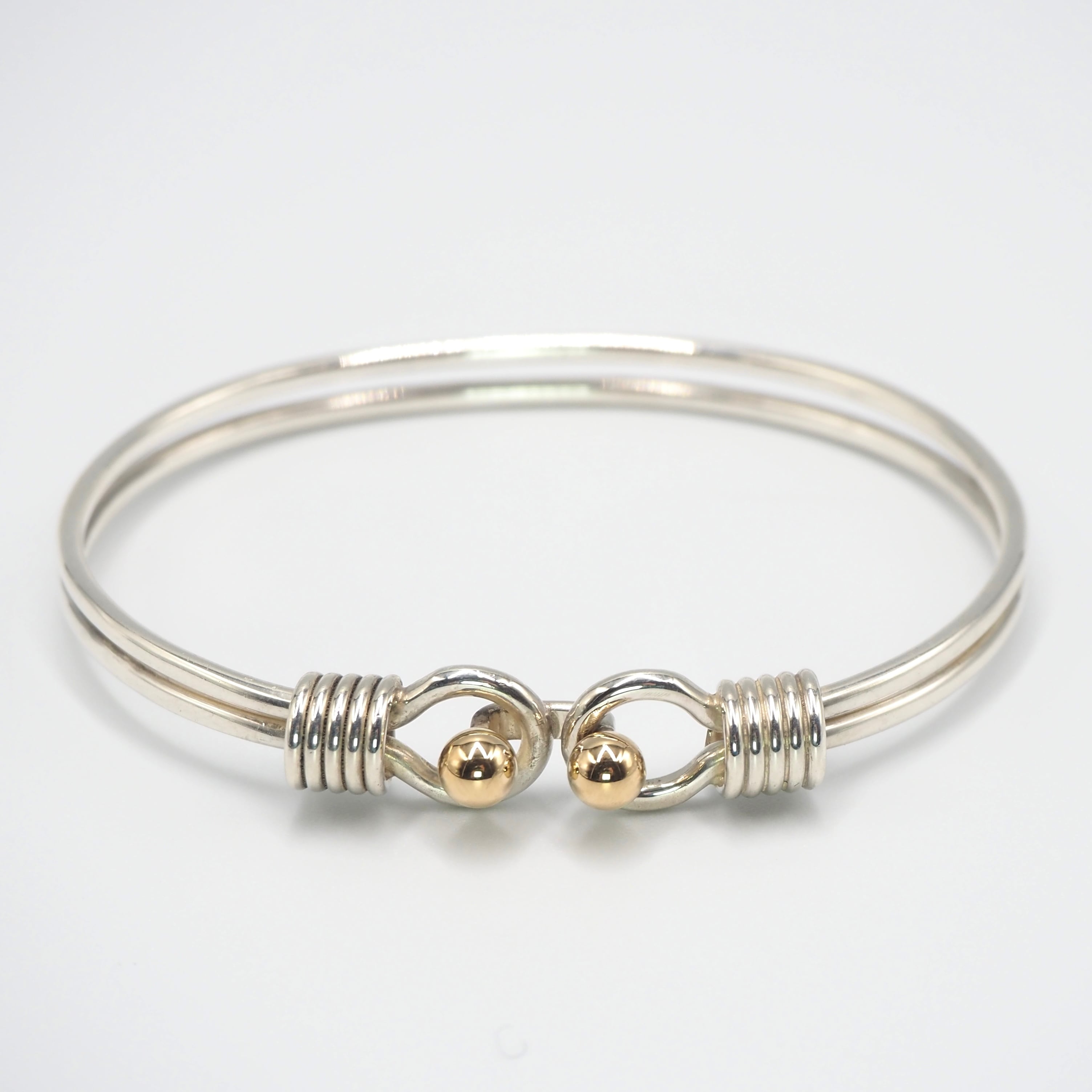 Tiffany&Co. フック & アイ バングル シルバー925 K18 ティファニー