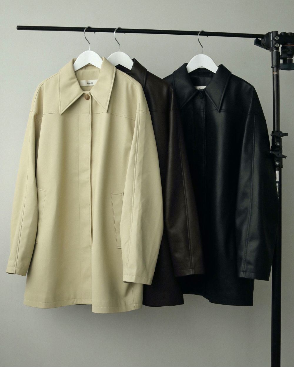 anuke(アンヌーク) Ecoleather Over Jacket | サウスオレンジ｜メンズ 