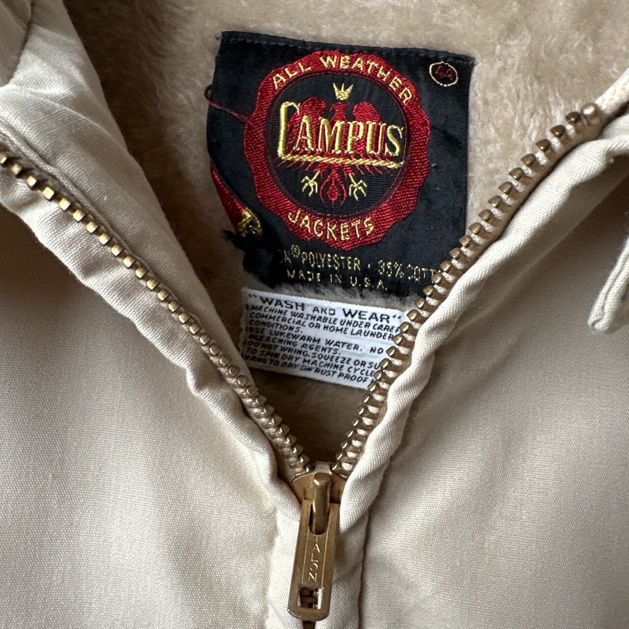 60s USA製 CAMPUS 裏地ファー&キルティング スウィングトップ