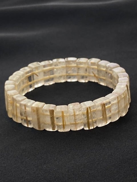 ルチルクオーツ　パワーストーンブレスレット　内径約16cm ルチルクオーツ パワーストーンブレスレット 内径約16cm