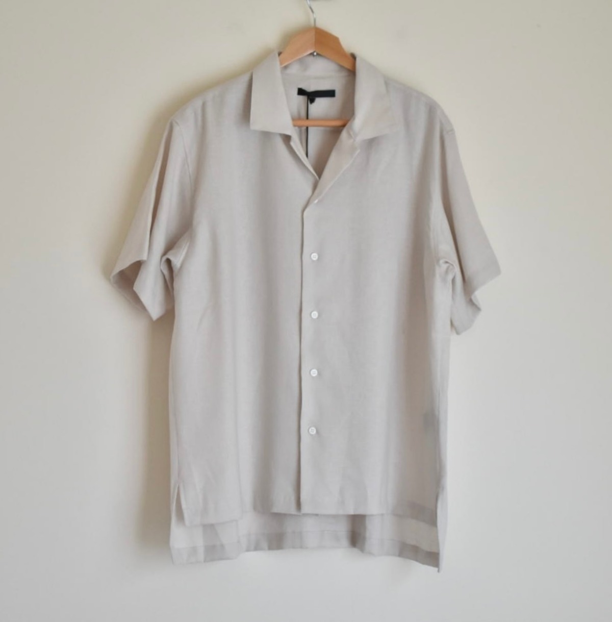 JUHA/FRENCH LINEN OPEN-COLLAR SHIRT | coper