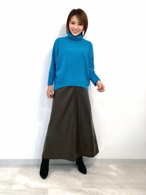 エコレザーフレアスカート