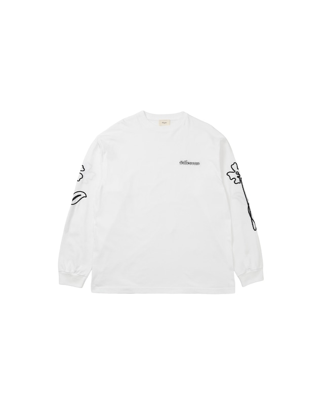 【#Re:room】FLOWER ARM EMBROIDERY LONG SLEEVE［REC886］