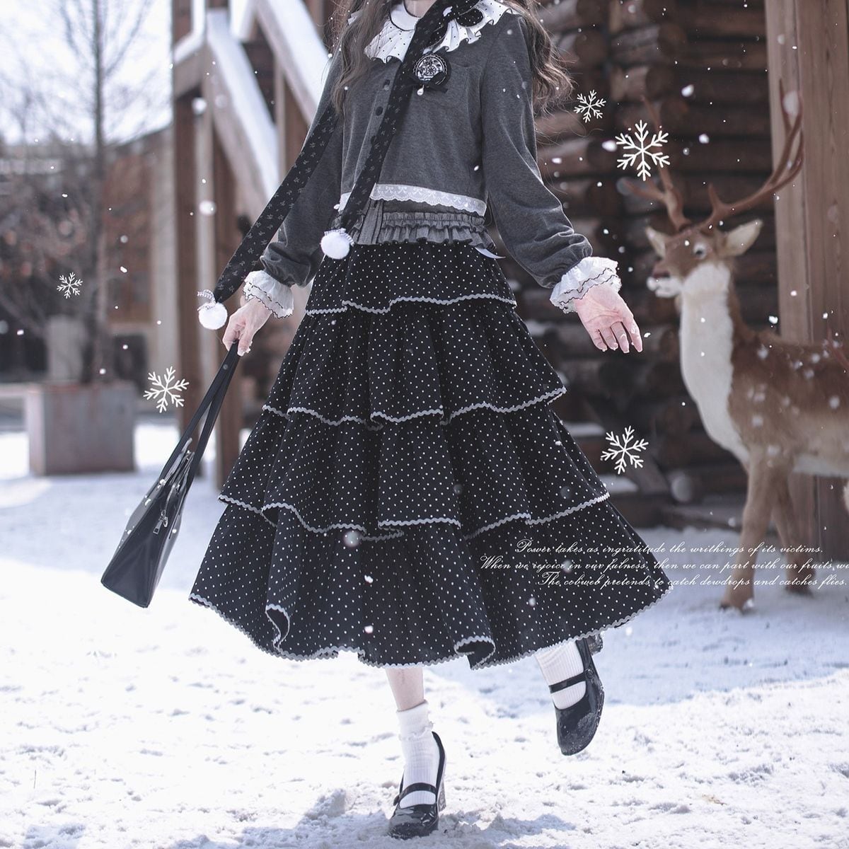 ミスティポルカドットセットアップ：スカート | Maiden's Rêve