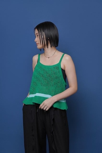 CYANTokyo【予約】ラインコックニットキャミ（N） | whispermusee